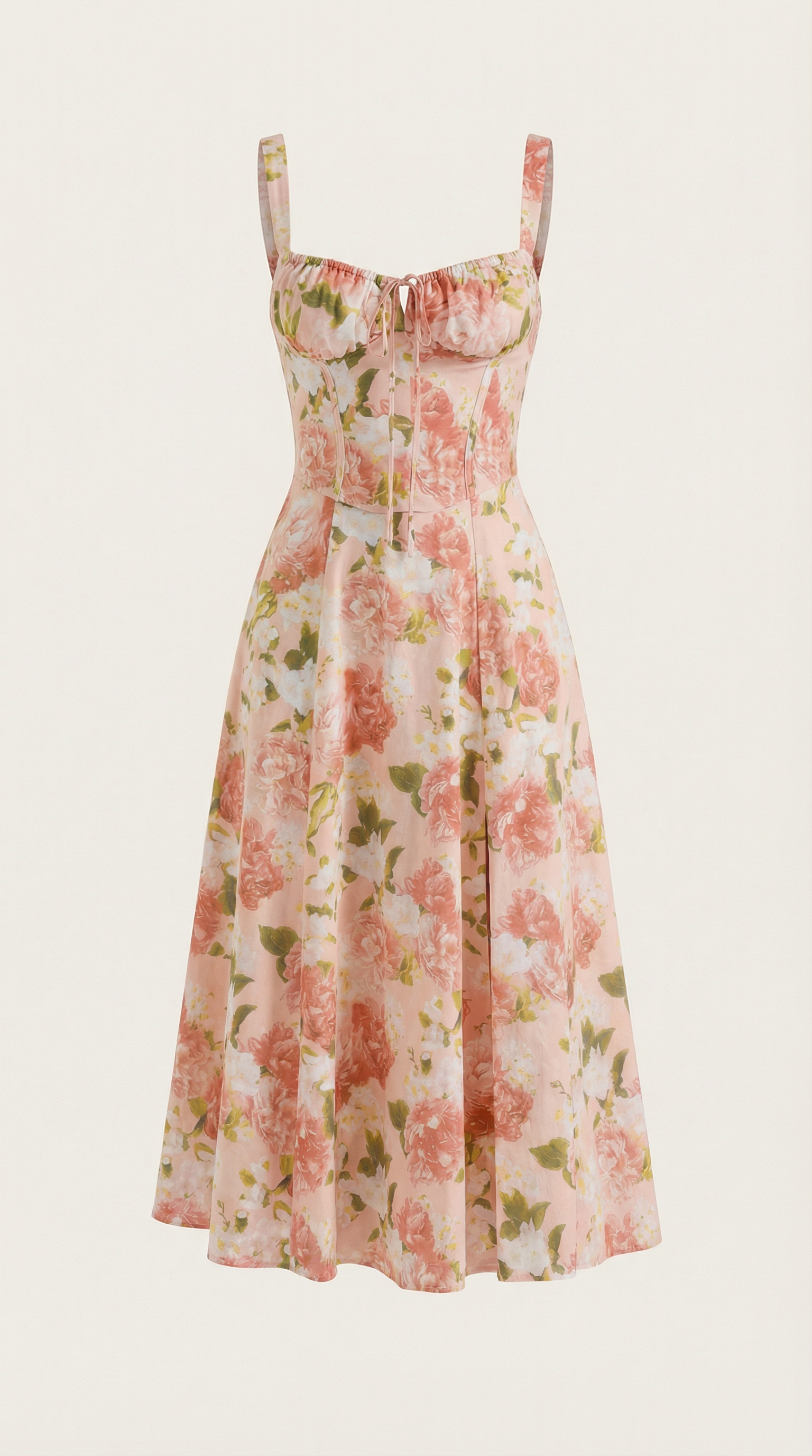 Vestido midi con corte fluido