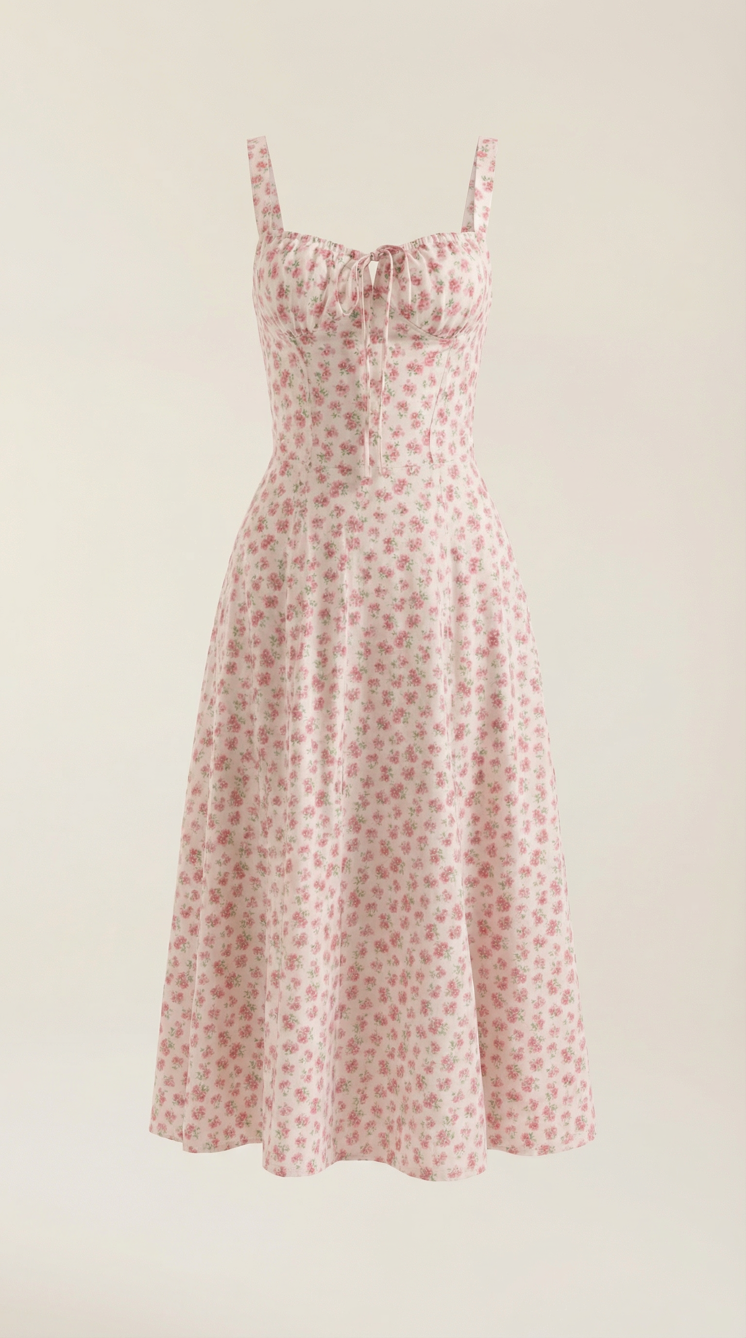 Vestido midi con corte fluido