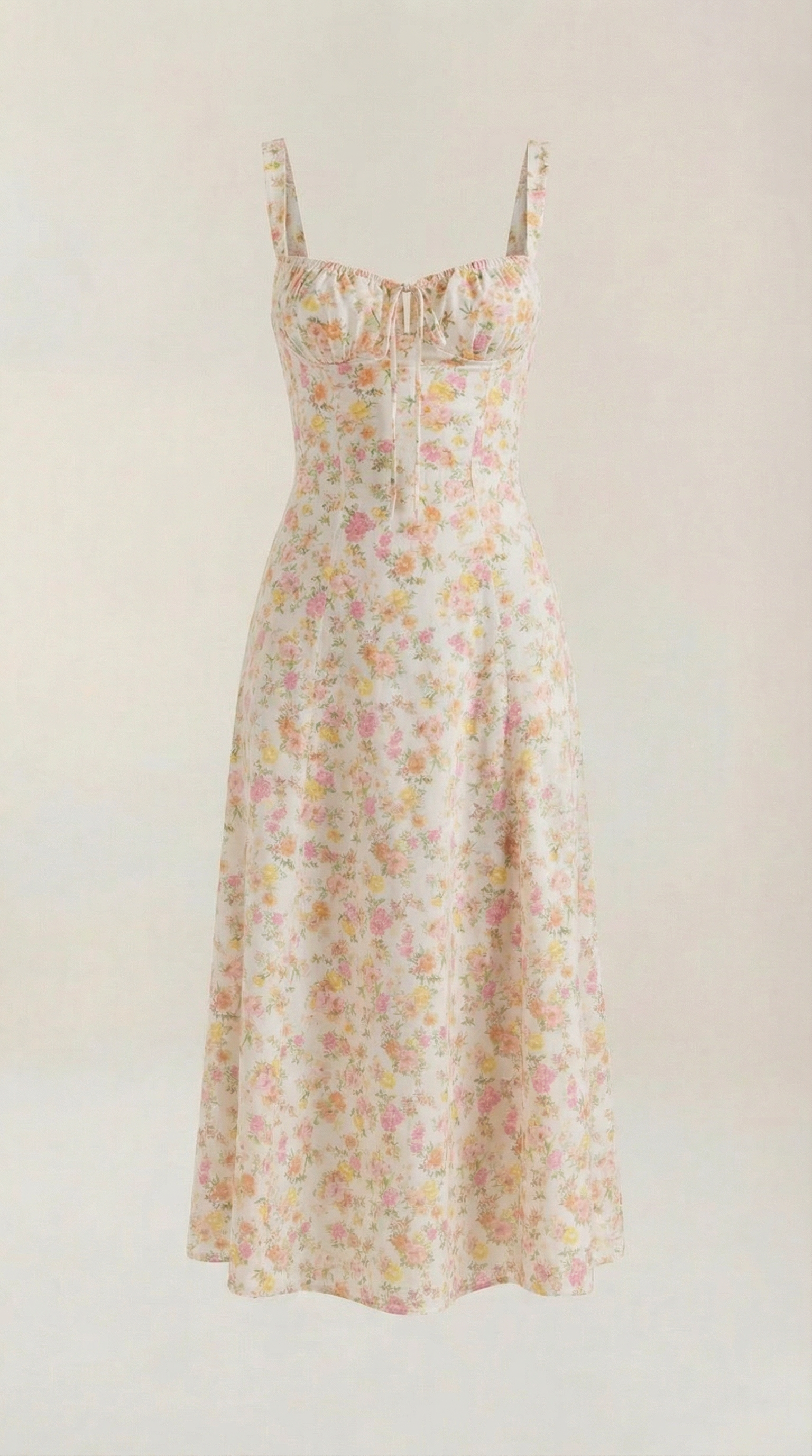 Vestido midi con corte fluido