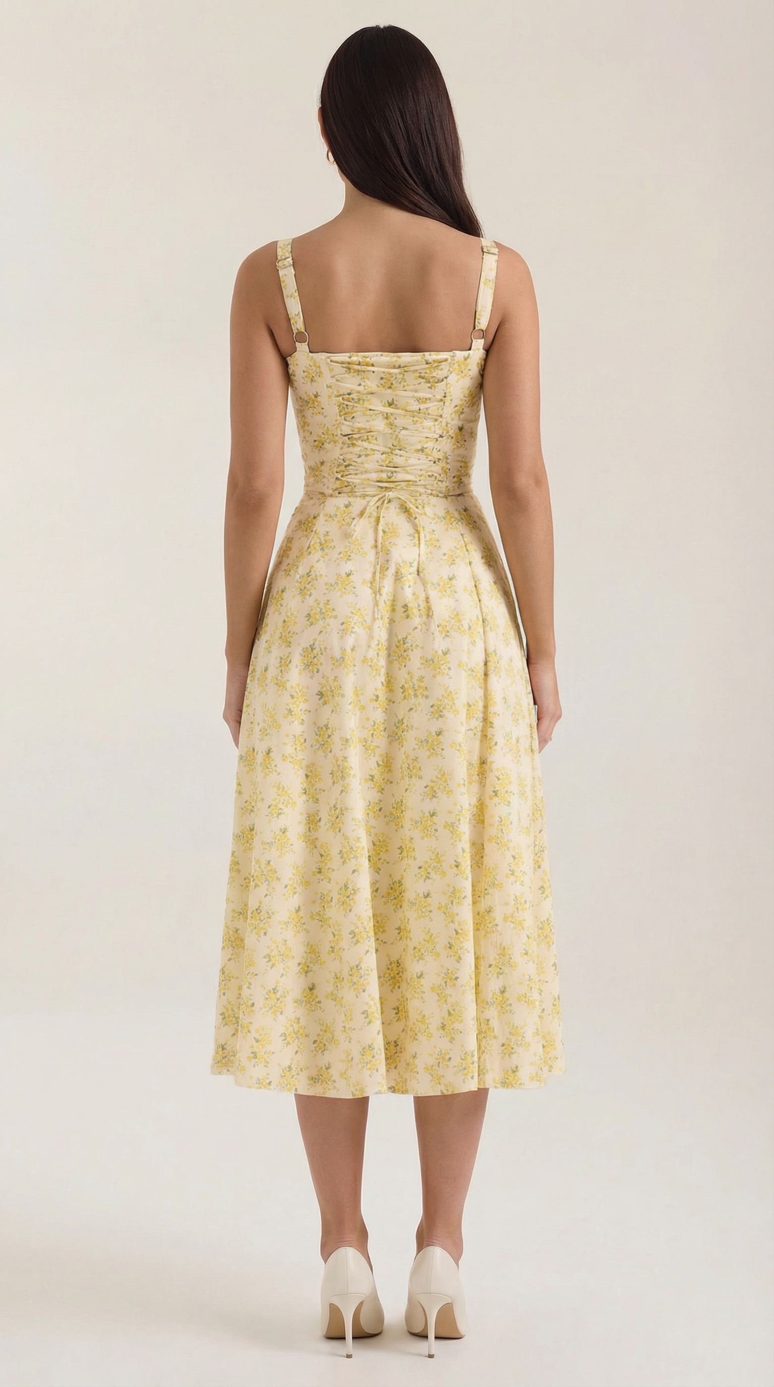 Vestido midi con corte fluido