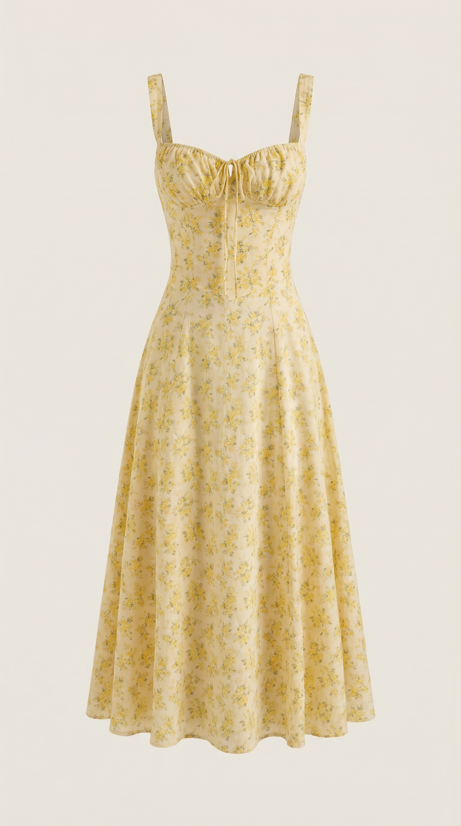 Vestido midi con corte fluido