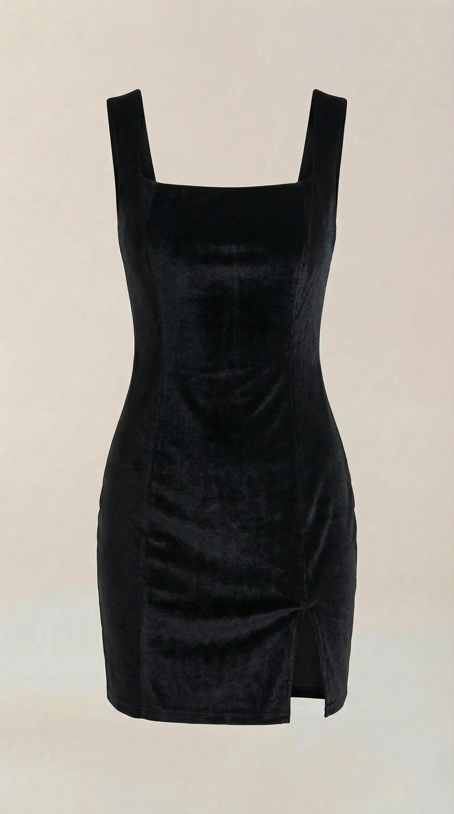 Vestido mini de cuello cuadrado elegante