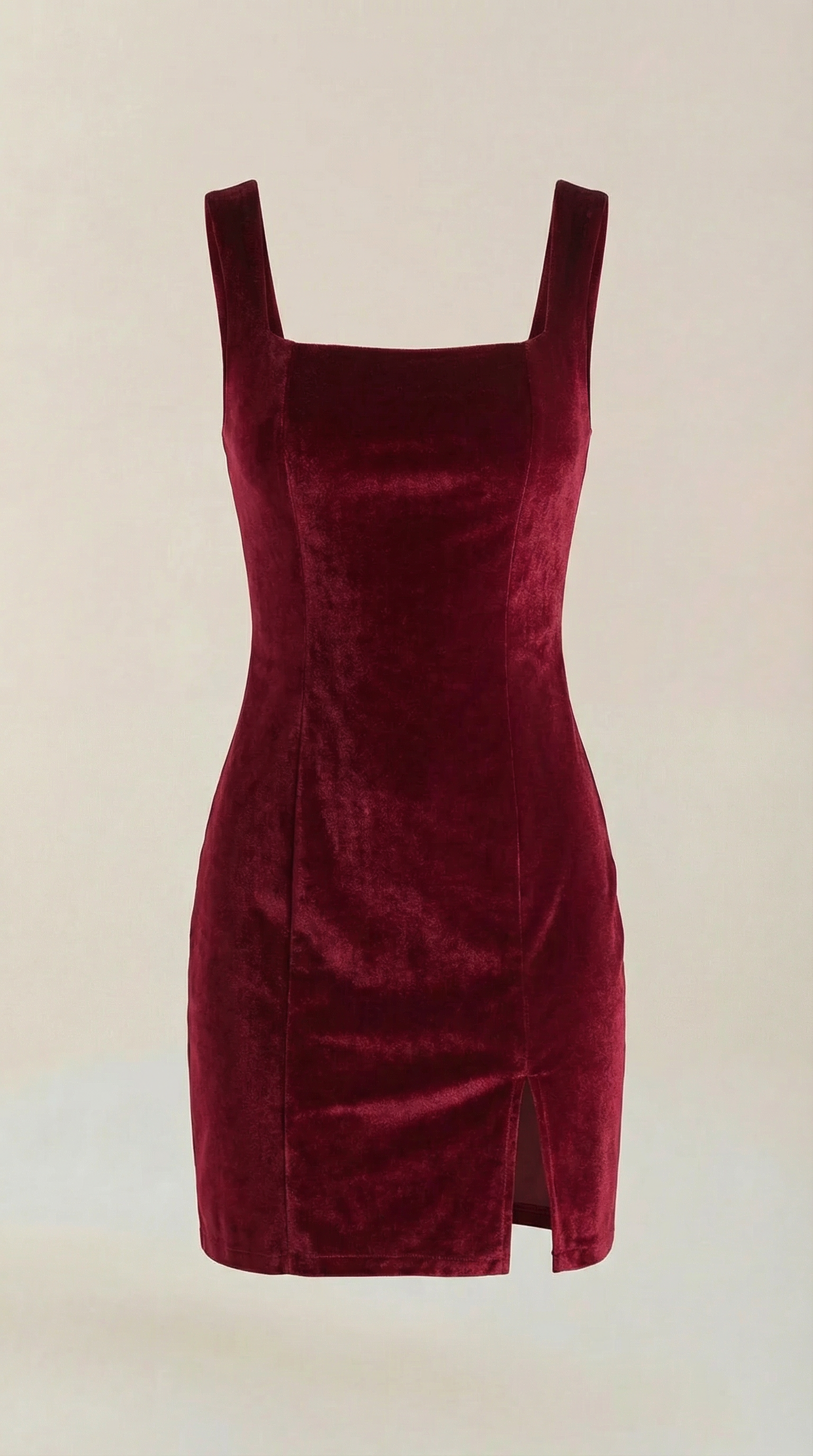 Vestido mini de cuello cuadrado elegante