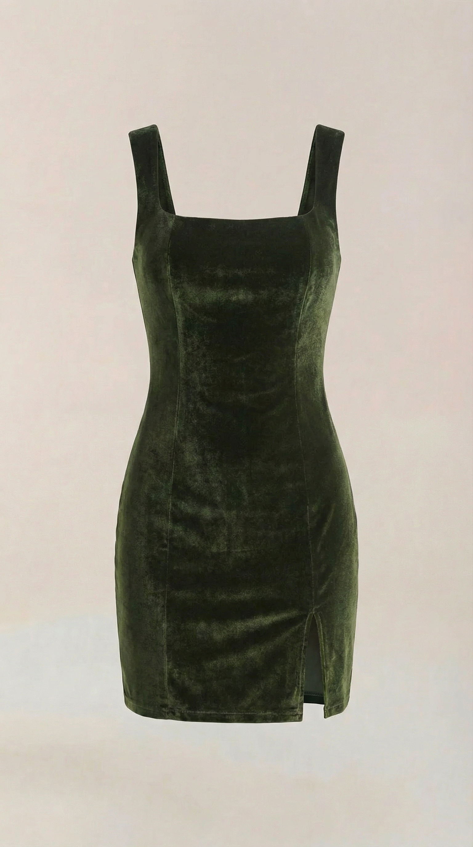 Vestido mini de cuello cuadrado elegante