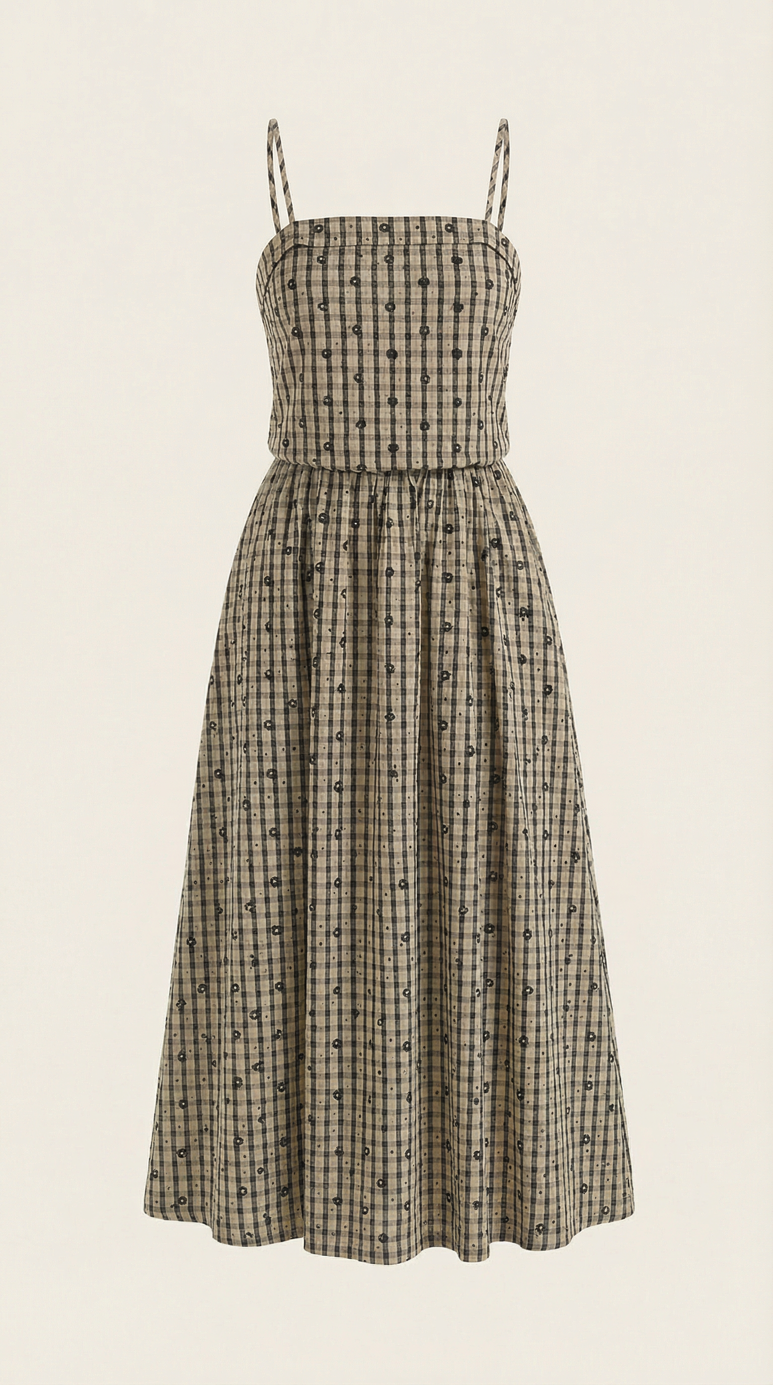 Vestido midi con escote cuadrado elegante