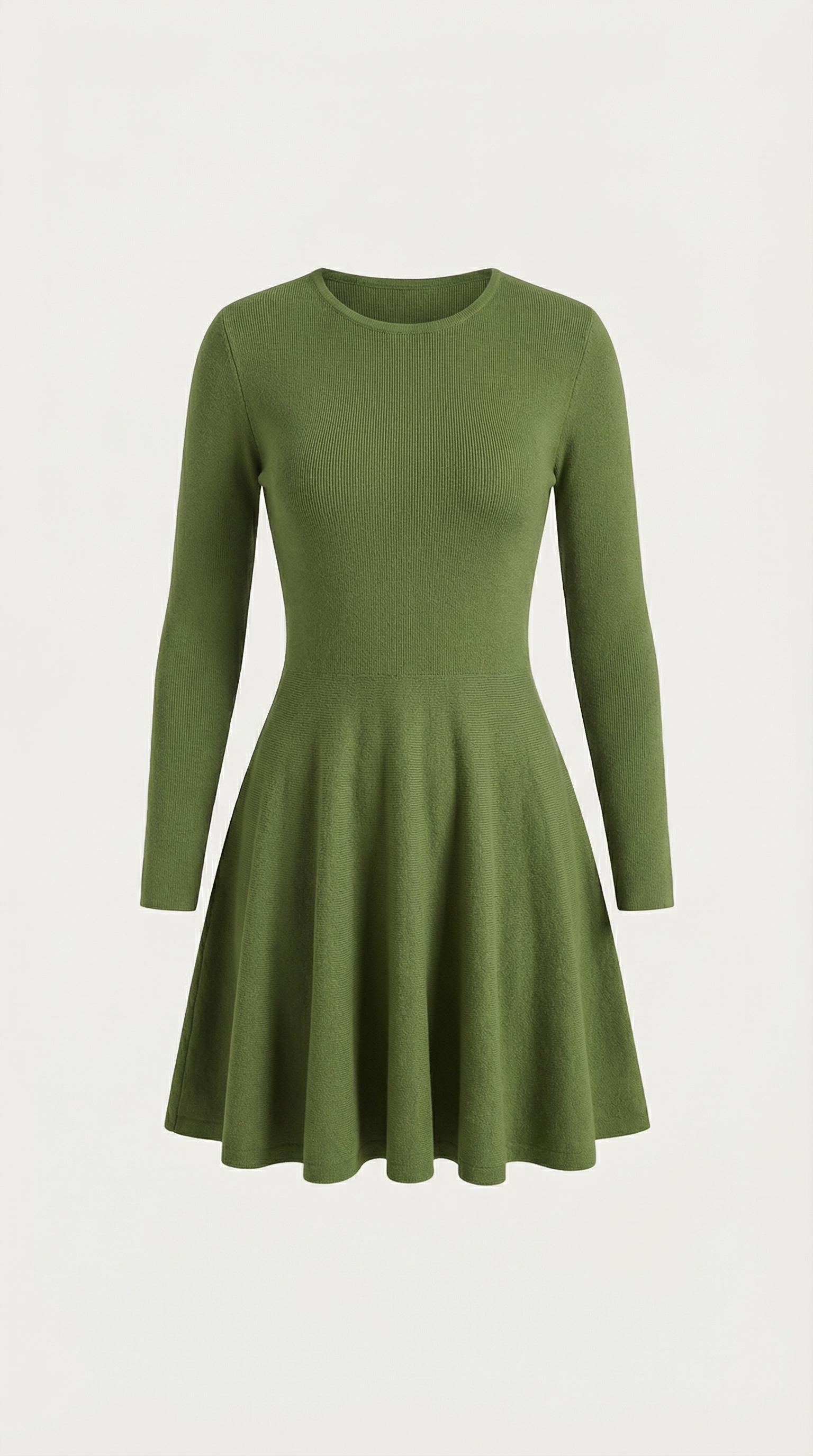 Vestido mini de manga larga fluido