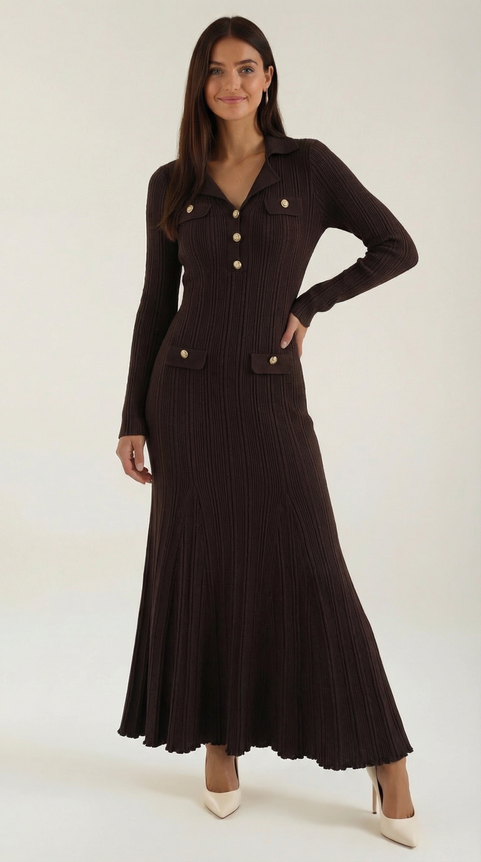 Vestido Maxi de Punto Elegante